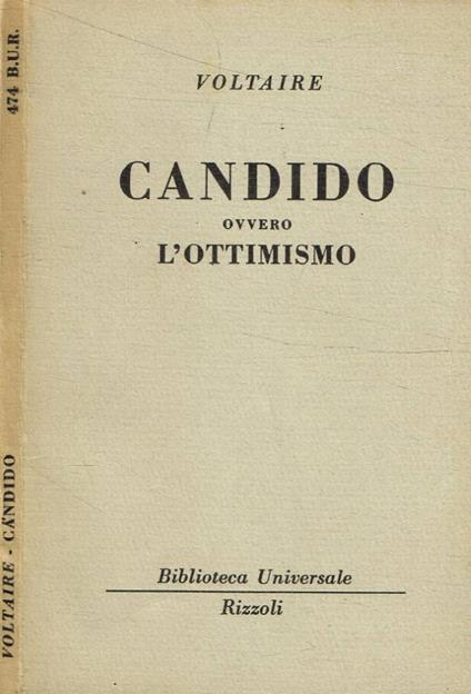 Candido ovvero l'ottimismo - Voltaire - copertina