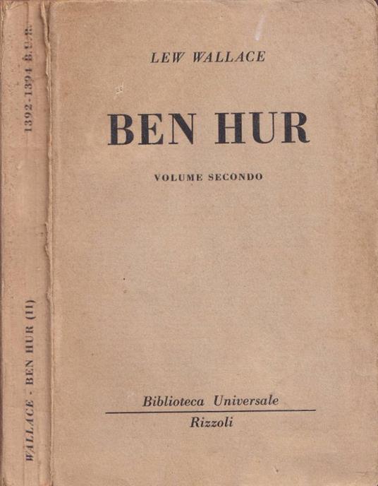 Ben Hur, vol. II - Lew Wallace - copertina
