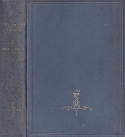 Storia della letteratura italiana, vol. II - Giuseppe Zonta - copertina