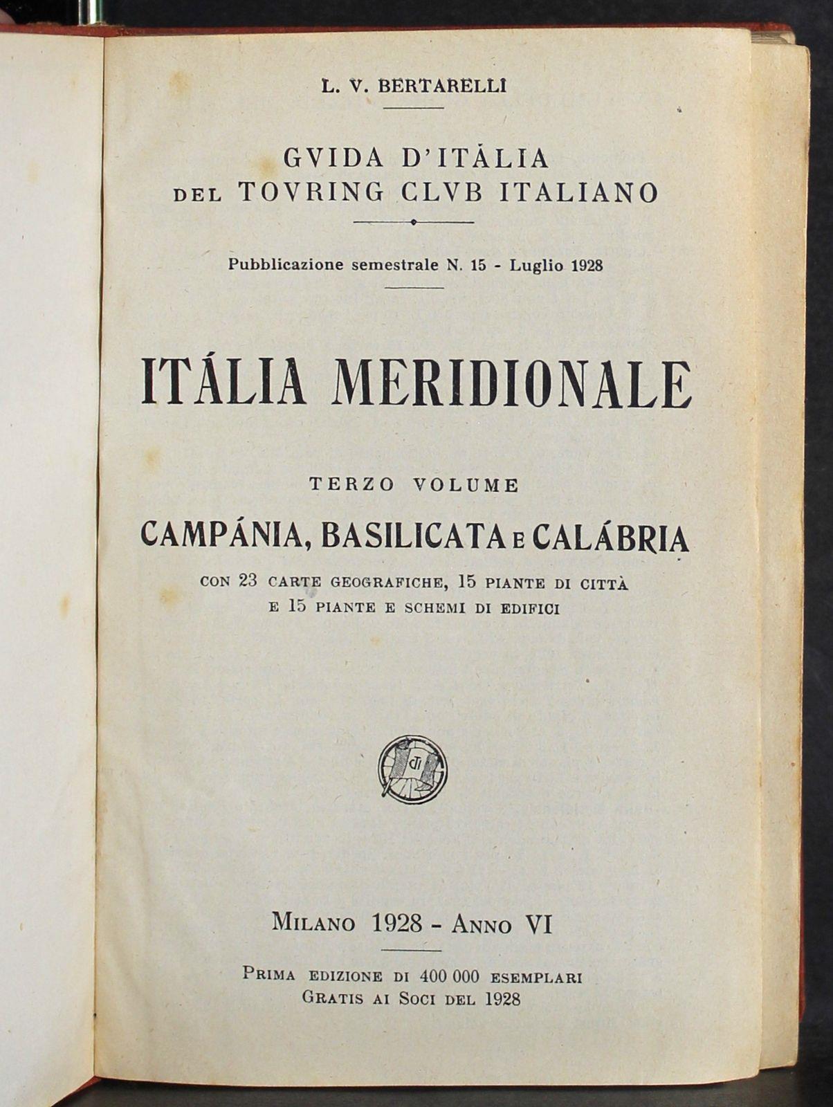 Guida d'Italia. Italia Meridionale Vol III