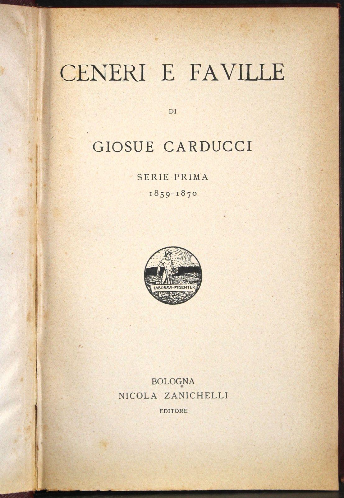 Opere V. Cenere e faville