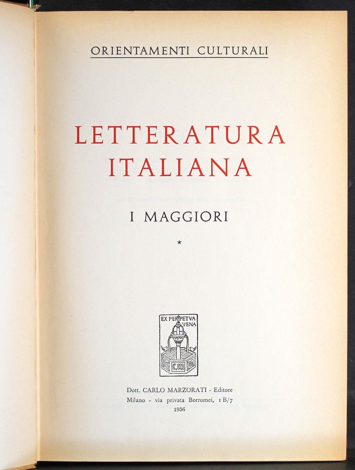 Letteratura italiana. I maggiori. Vol 1-2