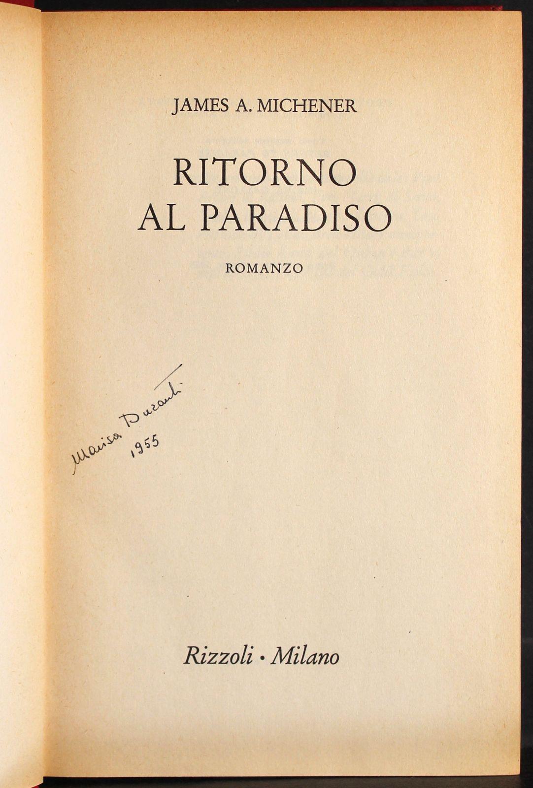 Ritorno al paradiso