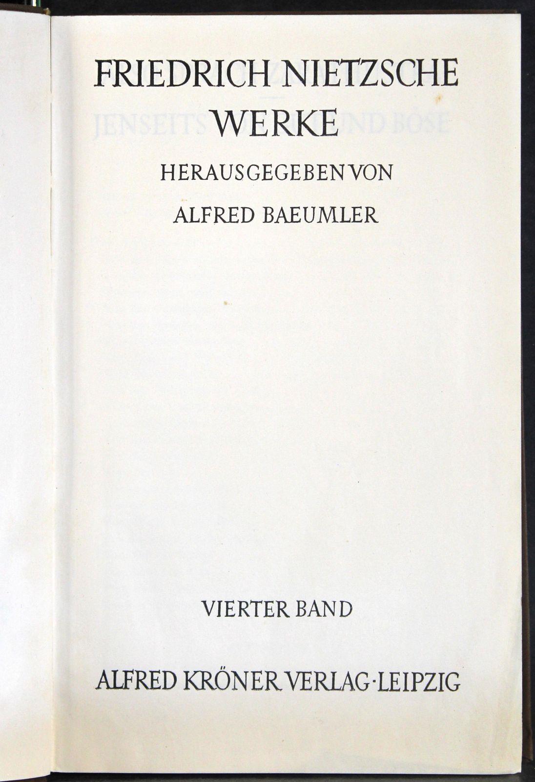 Friedrich Nietzsche Werke