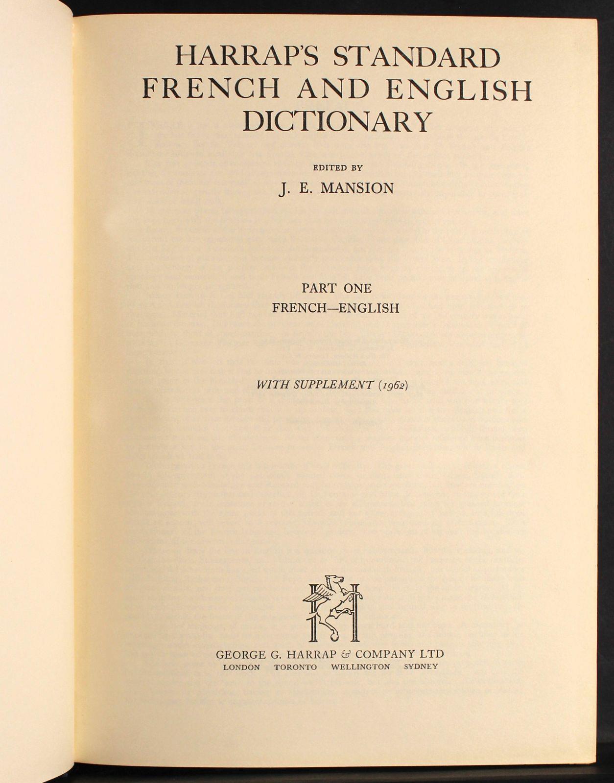 Harrap's standard french and english dictionary. Part 1