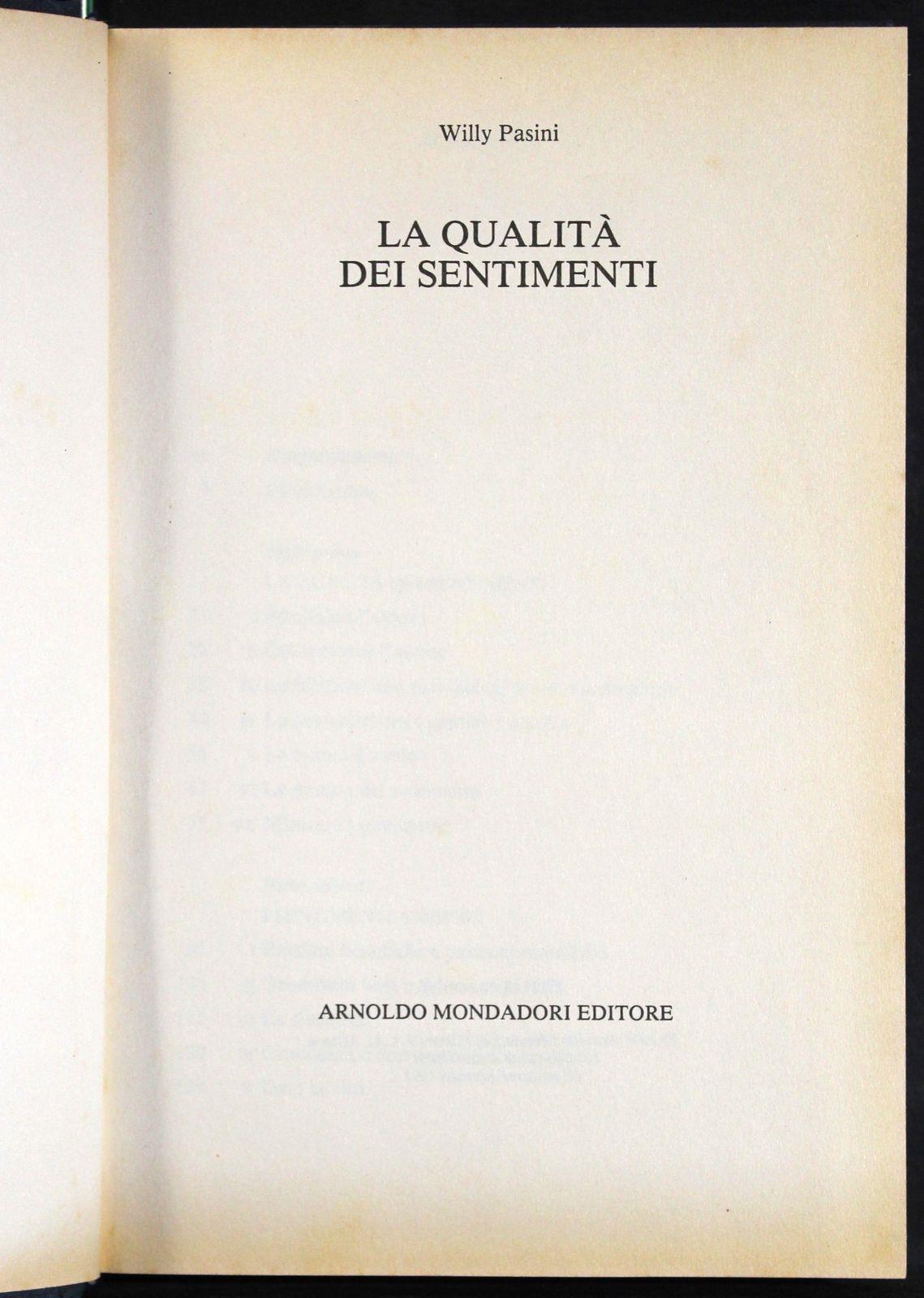 La qualità dei sentimenti