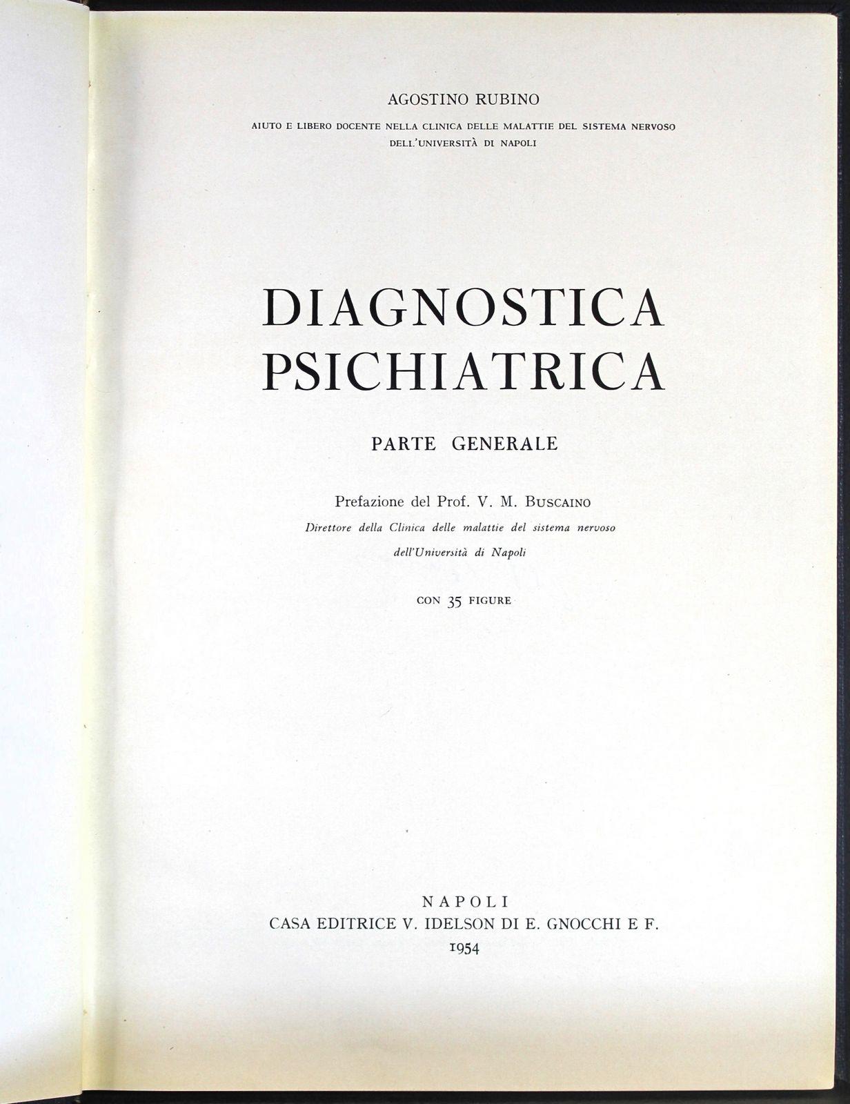 Diagnostica psichiatrica. Parte generale