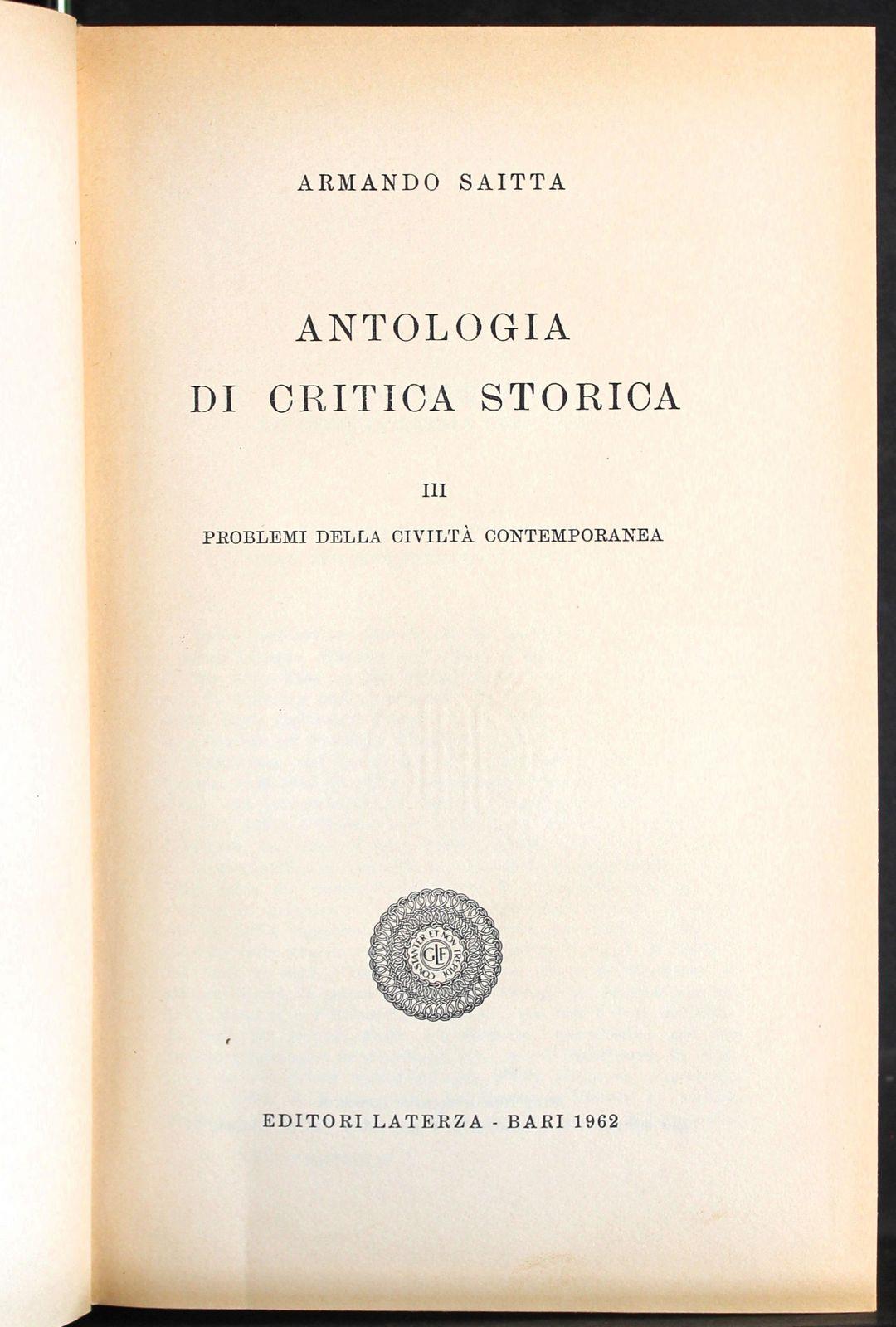 Antologia di critica storica. Vol 3
