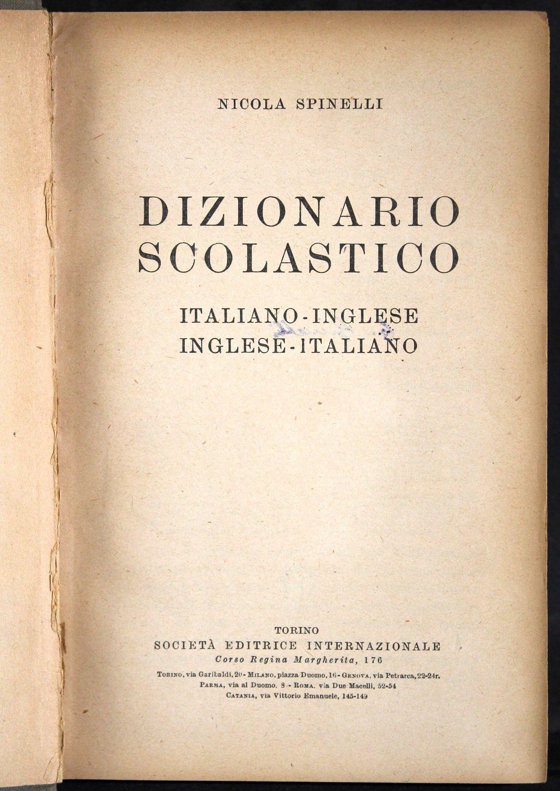 Dizionario scolastico. Italiano-Inglese Inglese-Italiano