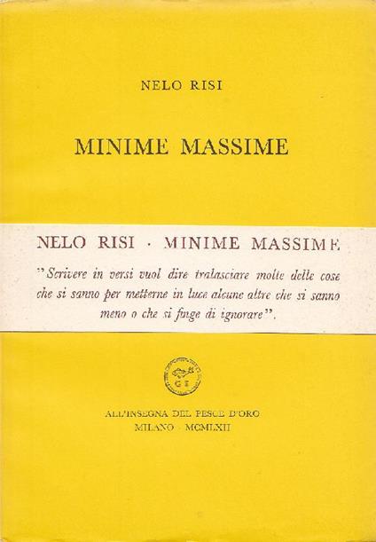 Minime massime - Nelo Risi - copertina