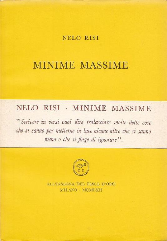 Minime massime - Nelo Risi - copertina