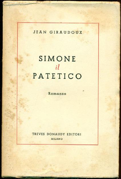Simone il patetico - Jean Giraudoux - copertina
