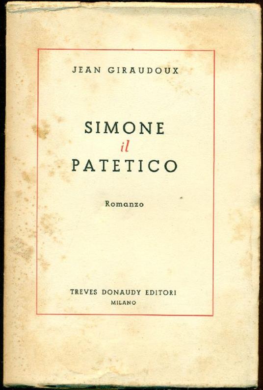 Simone il patetico - Jean Giraudoux - copertina