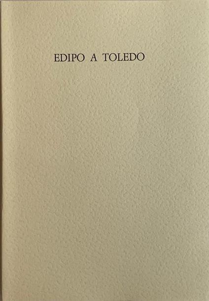 Edipo a Toledo - copertina