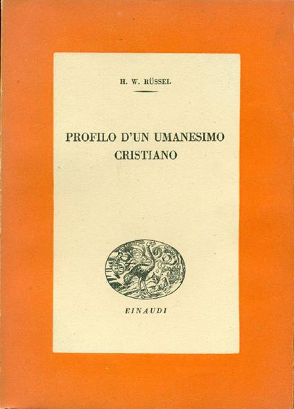 Profilo d'un umanesimo cristiano - copertina