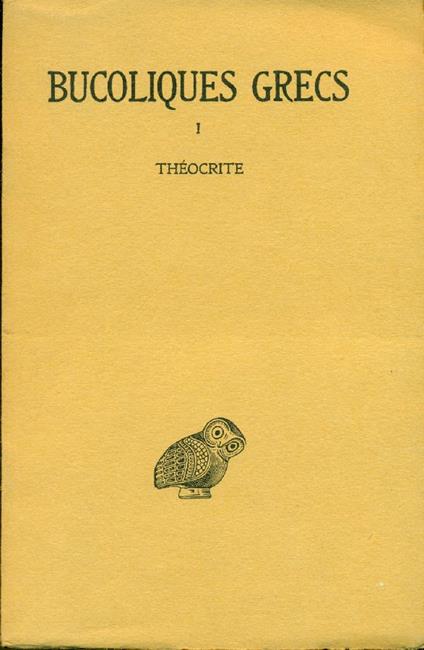 Tome I. Théocrite - copertina