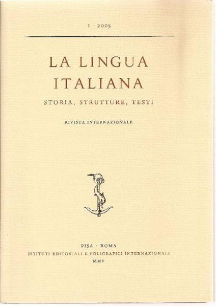 La lingua italiana. 2005 - N.1 - copertina