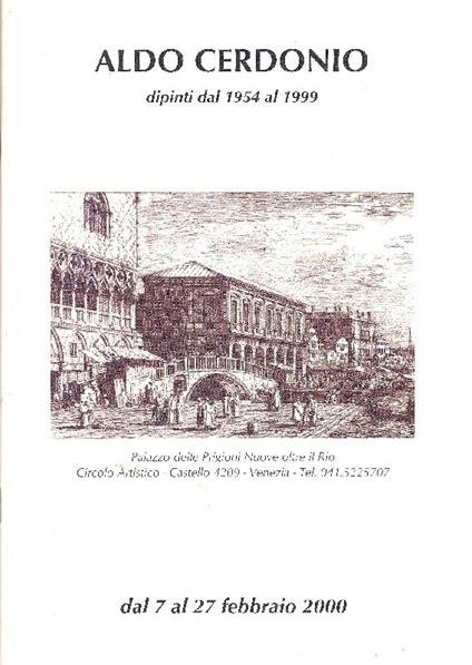 Aldo Cerdonio. Dipinti dal 1954 al 1999 - copertina