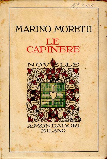 Le capinere - Marino Moretti - copertina