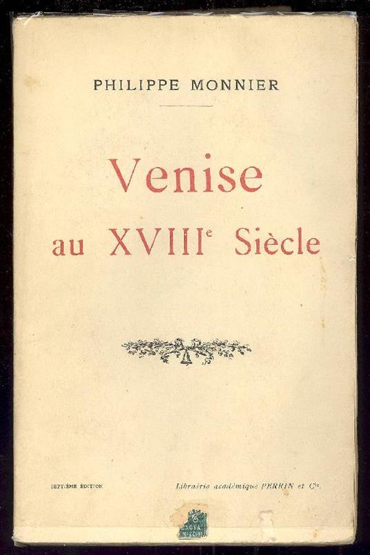 Venise au XVIII siècle - copertina