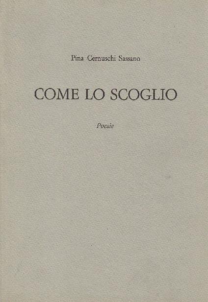 Come lo scoglio - copertina