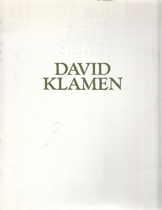 David Klamen - copertina
