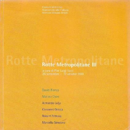 Rotte metropolitane III - copertina