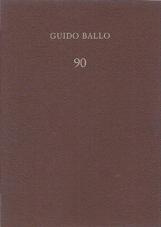 Nove poesie - Guido Ballo - copertina