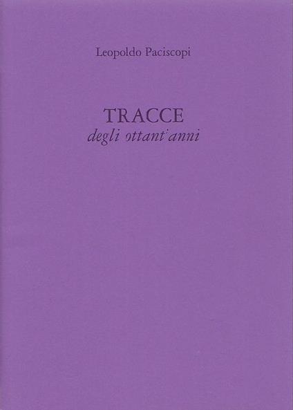 Tracce degli ottant'anni - copertina