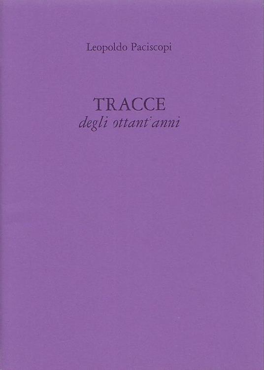 Tracce degli ottant'anni - copertina