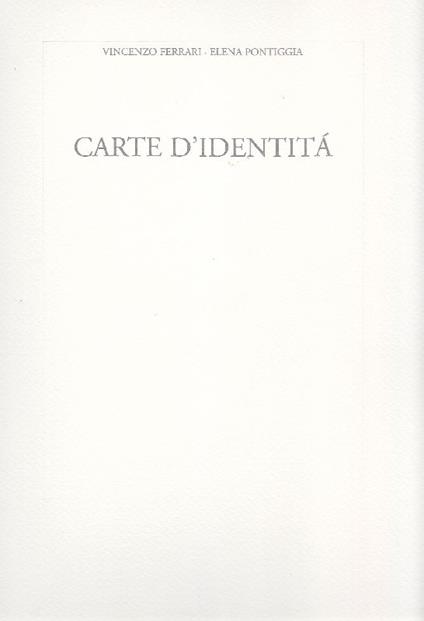Carte d'identità 1967-2007 - copertina