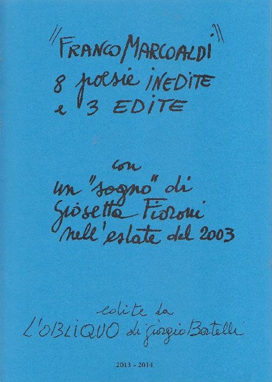 8 poesie inedite e 3 edite - copertina