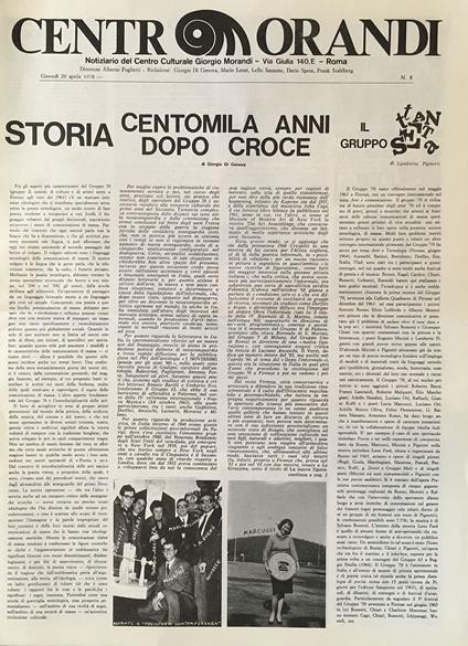 Centro Morandi. Notiziario del Centro Culturale Giorgio Morandi. N.8 - copertina