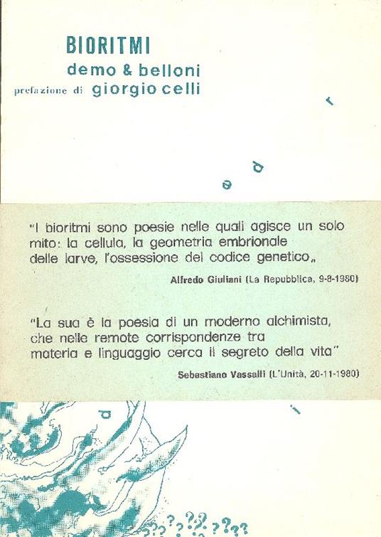Bioritmi. Demo & Belloni - copertina