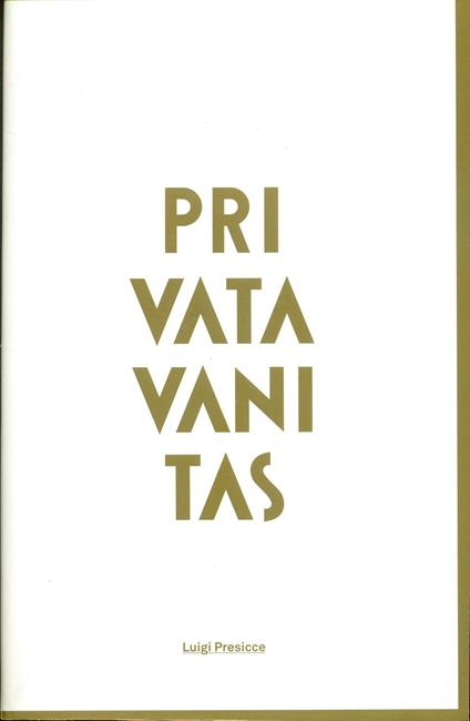 Privata vanitas - copertina
