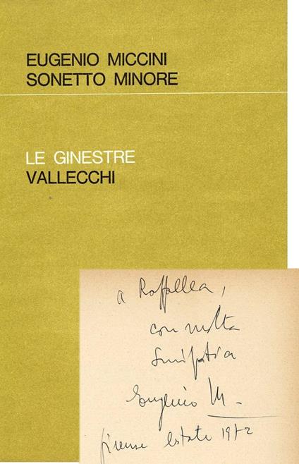 Sonetto minore - Eugenio Miccini - copertina