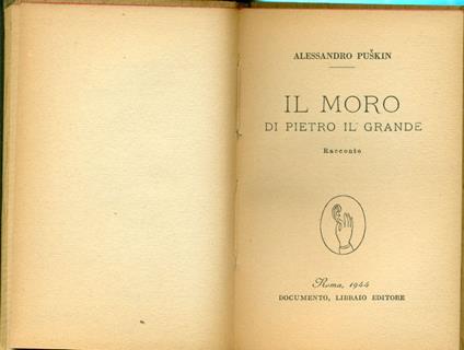 Il Moro di Pietro il Grande. Racconto - copertina