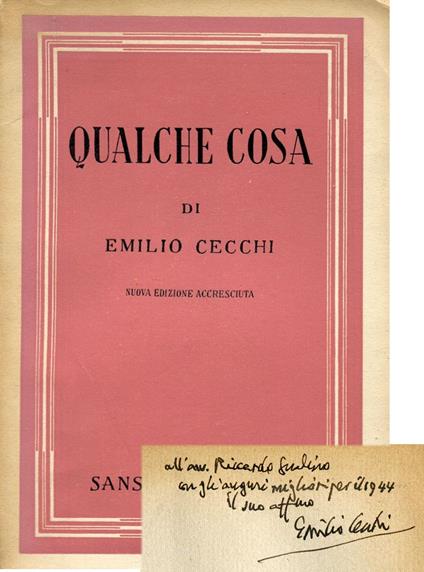 Qualche cosa - Emilio Cecchi - copertina