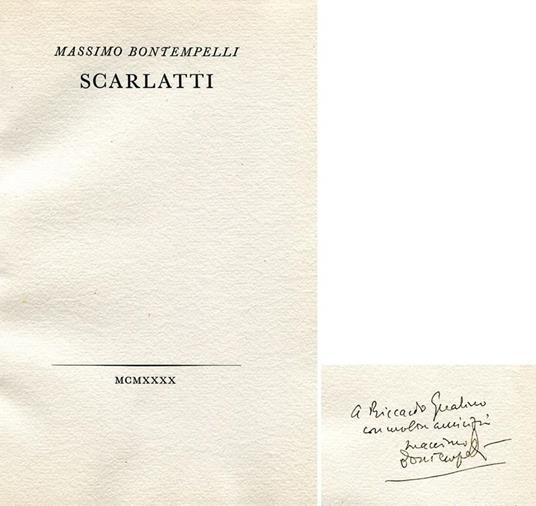 Scarlatti. Copia autografata - Massimo Bontempelli - copertina