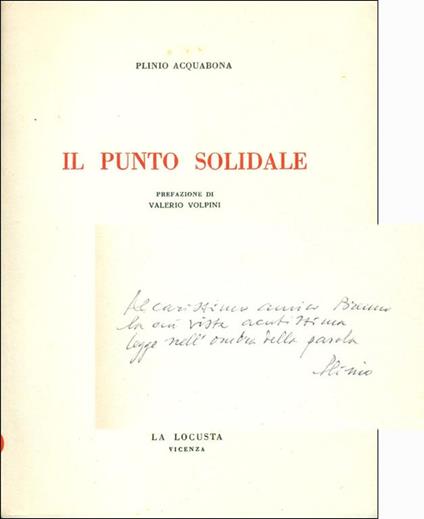 Il punto solidale - Plinio Acquabona - copertina