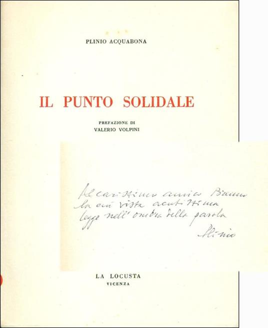 Il punto solidale - Plinio Acquabona - copertina