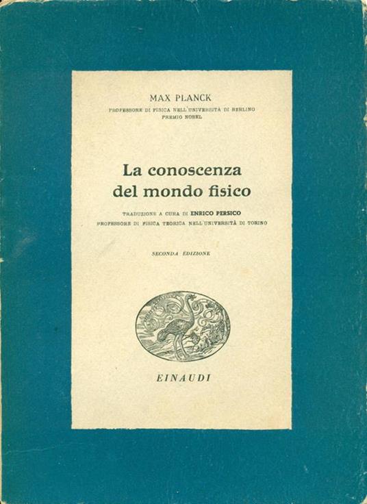 La conoscenza del mondo fisico - Max Planck - copertina