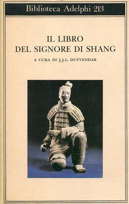Il libro del signore di Shang - J. Duyvendak - copertina