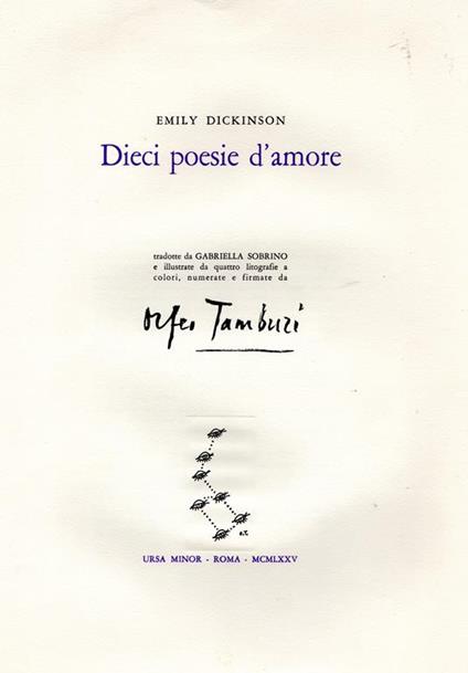 Dieci poesie d'amore - Emily Dickinson - copertina