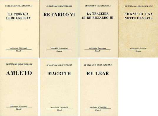 Amleto e altri 6 libri - William Shakespeare - copertina