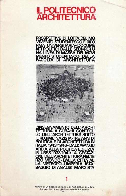 Il Politecnico Architettura n.1 - Emilio Battisti - copertina