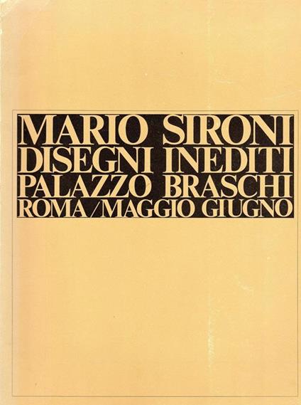 Mario Sironi. Disegni inediti - Mario Sironi - copertina