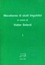 Miscellanea di studi linguistici in onore di Walter Belardi