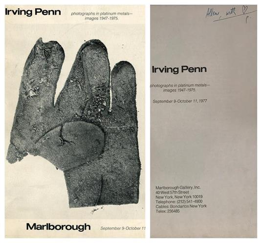 Inving Penn. Photographs in platinum metals - images 1947-1975. Copia autografata - Irving Penn - copertina