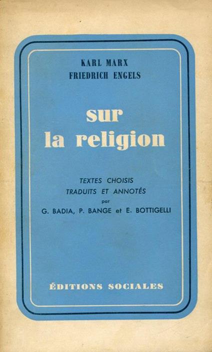 Sur la religion - copertina